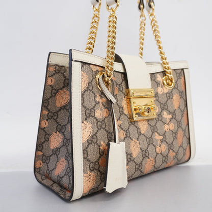 GUCCIAuth  Padlock Shoulder Bag 498156 Women's GG Supreme,Leather Shoulder Bag