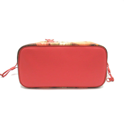 LOUIS VUITTON Neverfull MM Brown Pink Masters collection PVC coated canvas M43357