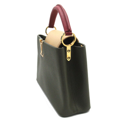 LOUIS VUITTON CapucineBB Khaki Beige Taurillon Clemence Leather leather
