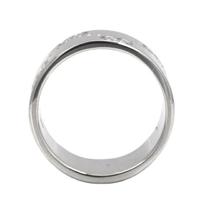Gucci Icon Ring WG White Gold GG No. 8 # 750 K18 GUCCI 9mm Engraved Band Women's Men's Unisex Flat