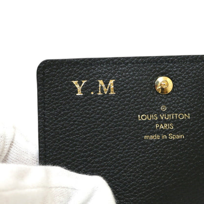 Louis Vuitton Card Case Monogram Amplant Initials Amberop Cult de Visit M58456 Black Ladies