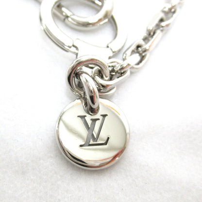 LOUIS VUITTON Portocle Chenne V Square Keychain Silver Stainless Steel M61994