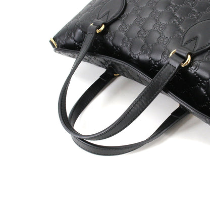 Gucci Guccisima 2way tote shoulder bag leather black 428226 Guccissima Bag