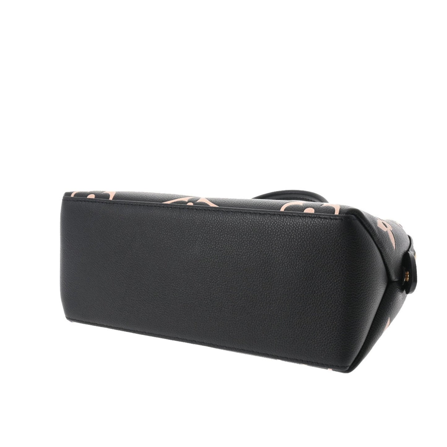 LOUIS VUITTON Monogram Implant Petit Palais PM Black Beige M58913 Women's Leather Bag