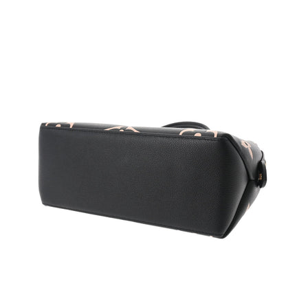 LOUIS VUITTON Monogram Implant Petit Palais PM Black Beige M58913 Women's Leather Bag