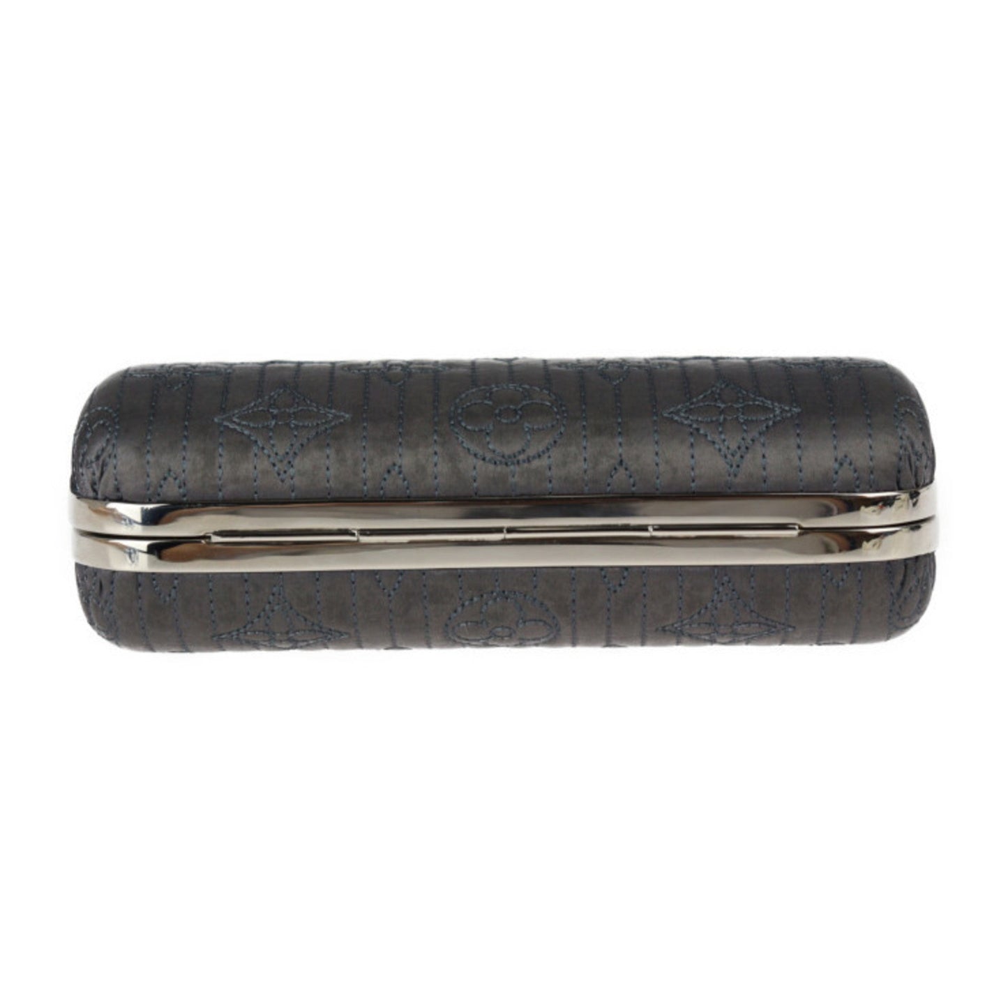 LOUIS VUITTON Minaudiere Clutch Bag M95802 Monogram Motard Gray Series Silver Metal Fittings 2WAY Chain Shoulder Clasp