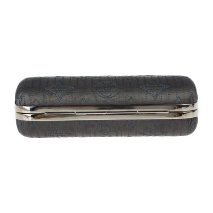 LOUIS VUITTON Minaudiere Clutch Bag M95802 Monogram Motard Gray Series Silver Metal Fittings 2WAY Chain Shoulder Clasp