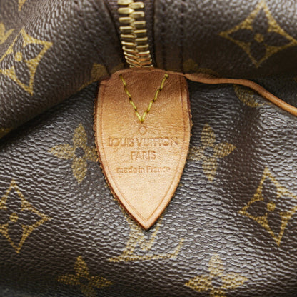 LOUIS VUITTON Monogram Keepall 60 Boston Bag M41422 Brown PVC Leather Ladies