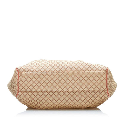 Gucci Diamante Suki Handbag Tote Bag 211944 Beige Pink Canvas Leather Ladies Gucci