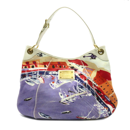 LOUIS VUITTON Galliera Riviera GM Mulch color White canvas leather M95805