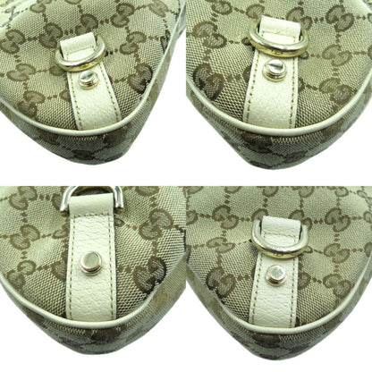 Gucci Abbey Line GG Canvas Leather Beige 130738 Handbag One Shoulder Bag 0045GUCCI