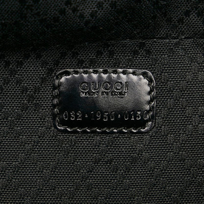 Gucci Vanity Handbag 032 1956 Black Nylon Leather Ladies GUCCI