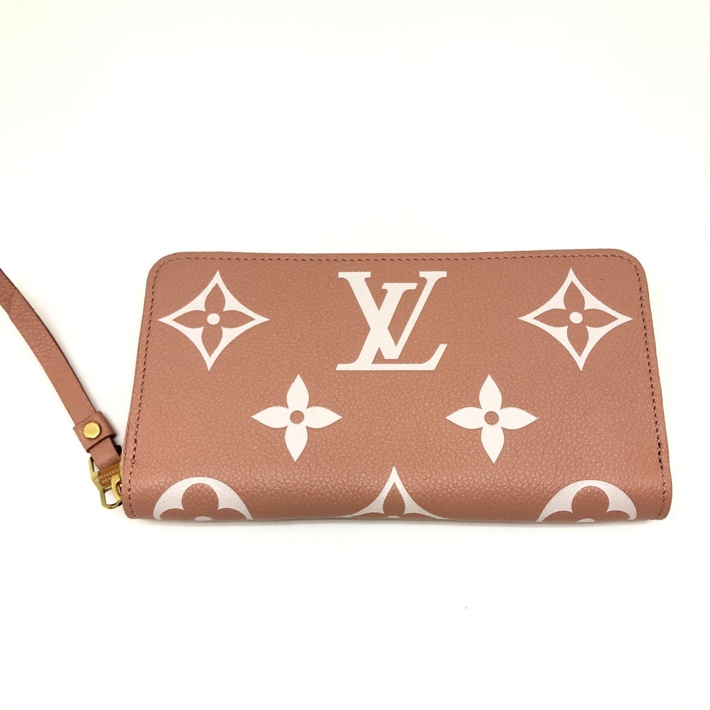 LOUIS VUITTON Zippy Wallet M81645 Leather Implant Rose Trianon Claim Gold Hardware Round Zipper Long Women's
