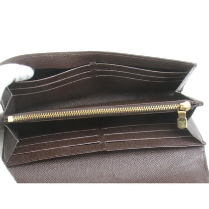 LOUIS VUITTON Portefeuille Sara N63209 Long Wallet Damier Canvas Women's