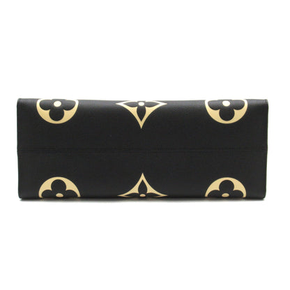 LOUIS VUITTON V Crafty On The Go GM Black Black Monogram empreinte leather M45373