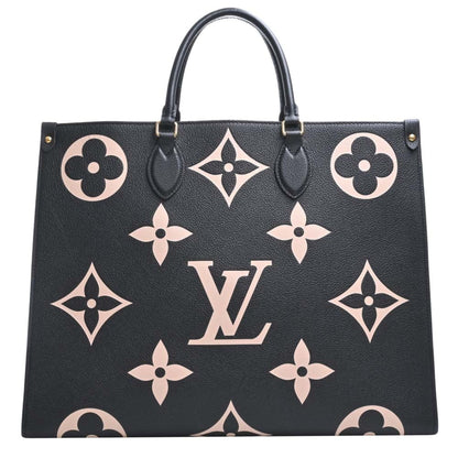 LOUIS VUITTON Empreinte Bicolor On the Go GM Handbag M45945 Black Ladies
