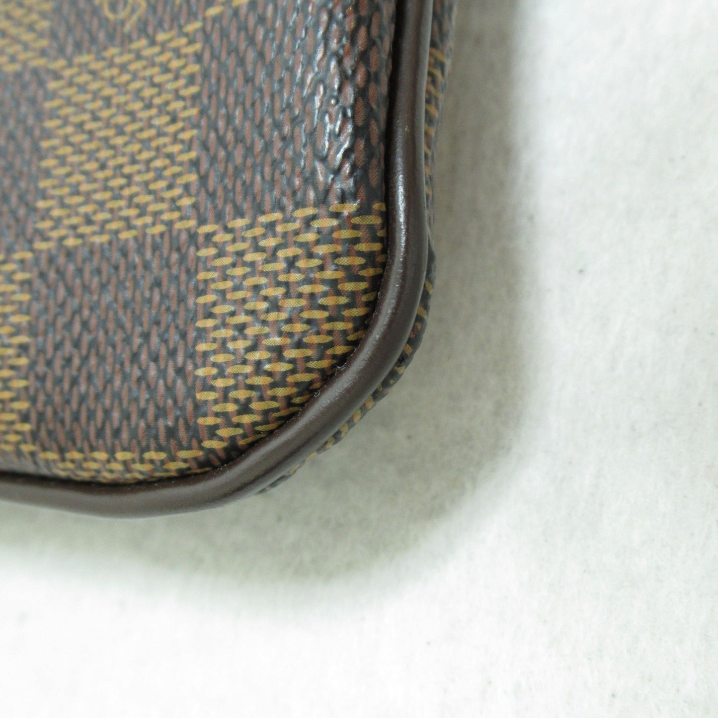 LOUIS VUITTON Pochette Platt Brooklyn Brown Ebene Damier PVC coated canvas N41100