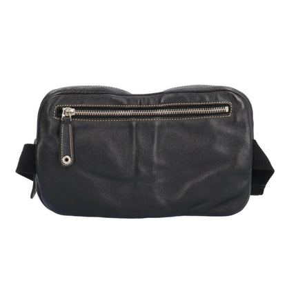 GUCCI Waist Bag Leather Black Men's
