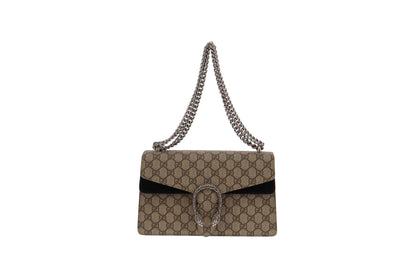 Gucci Dionysus Small GG Supreme & Black Suede