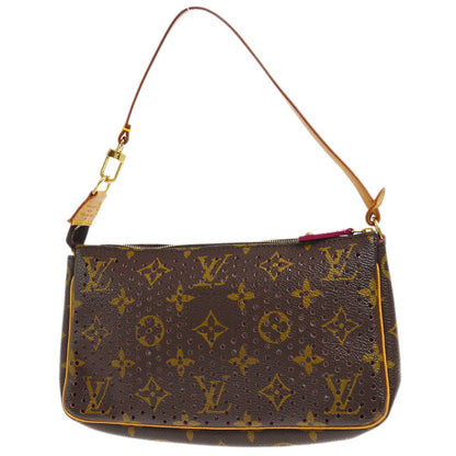 LOUIS VUITTON★ 2006 POCHETTE ACCESSOIRES HAND BAG MONOGRAM PERFO M95183 70223