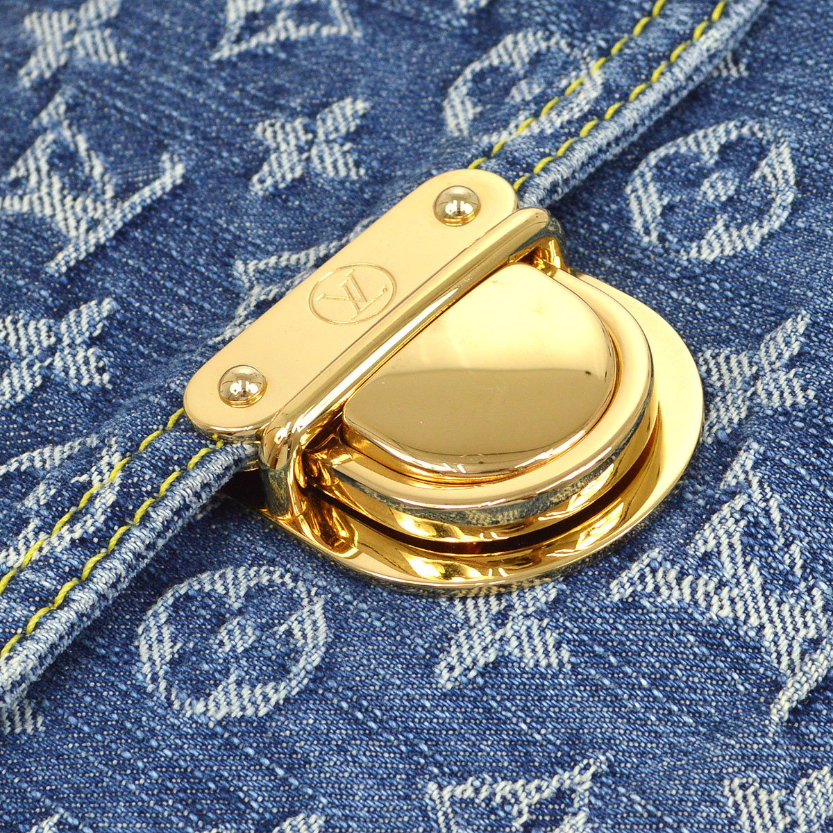 LOUIS VUITTON★ FLAT SHOPPER HAND TOTE BAG MONOGRAM DENIM M95018 92672