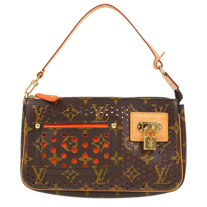 LOUIS VUITTON★ 2006 POCHETTE ACCESSOIRES MONOGRAM PERFO ORANGE M95185 62763