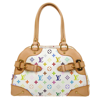 LOUIS VUITTON★ 2011 CLAUDIA HAND BAG WHITE MONOGRAM MULTI M40193 83898
