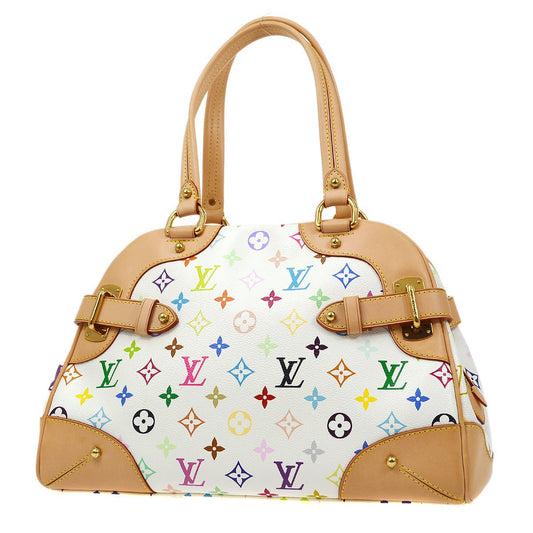 LOUIS VUITTON★ 2011 CLAUDIA HAND BAG WHITE MONOGRAM MULTI M40193 83898