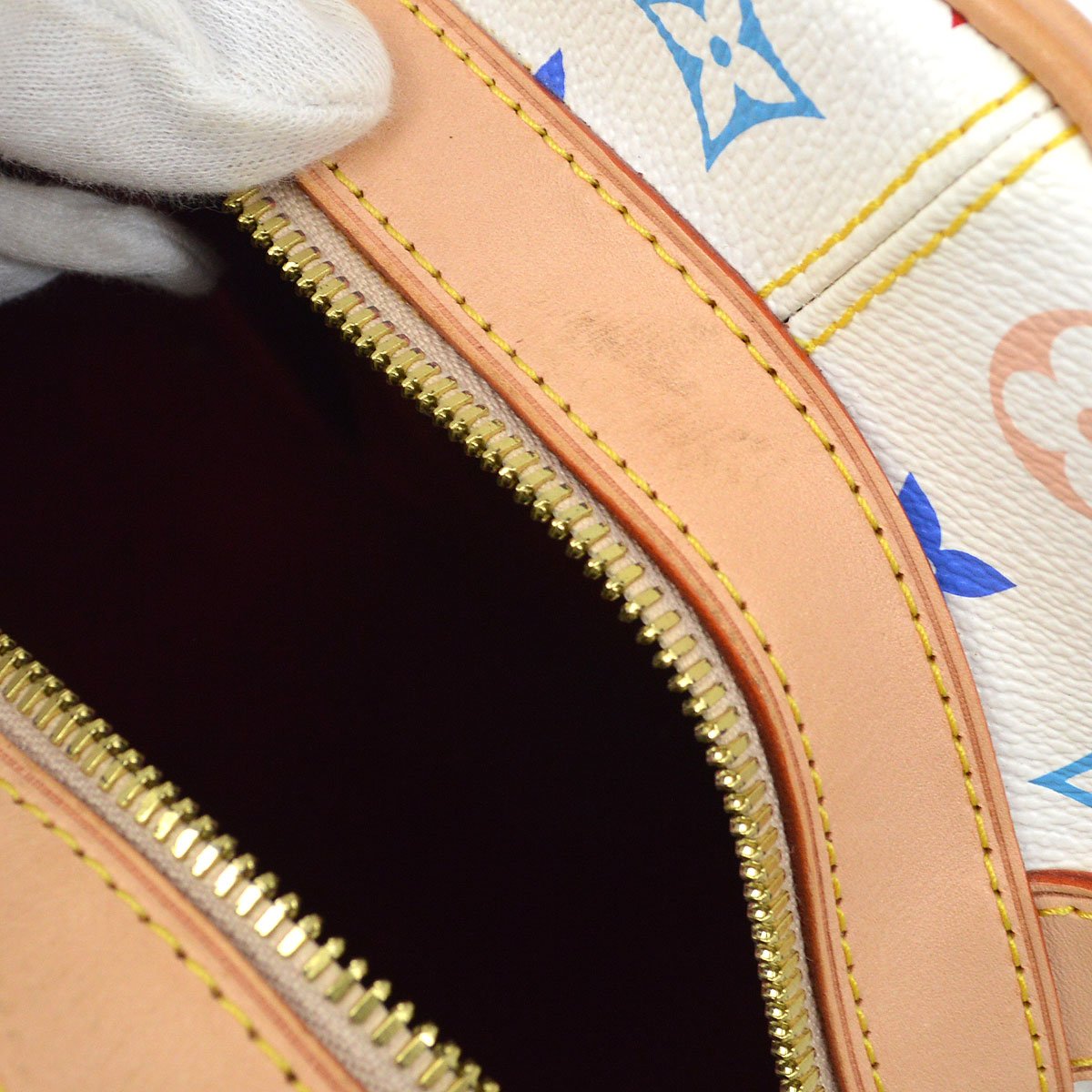 LOUIS VUITTON★ 2011 CLAUDIA HAND BAG WHITE MONOGRAM MULTI M40193 83898
