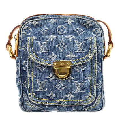 LOUIS VUITTON★ 2007 CAMERA BAG SHOULDER BAG INDIGO MONOGRAM DENIM M95348 00697