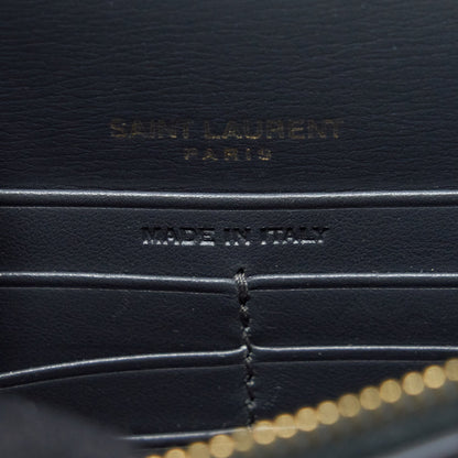 Saint Laurent Sunset Chain Wallet Calfskin Noir GHW
