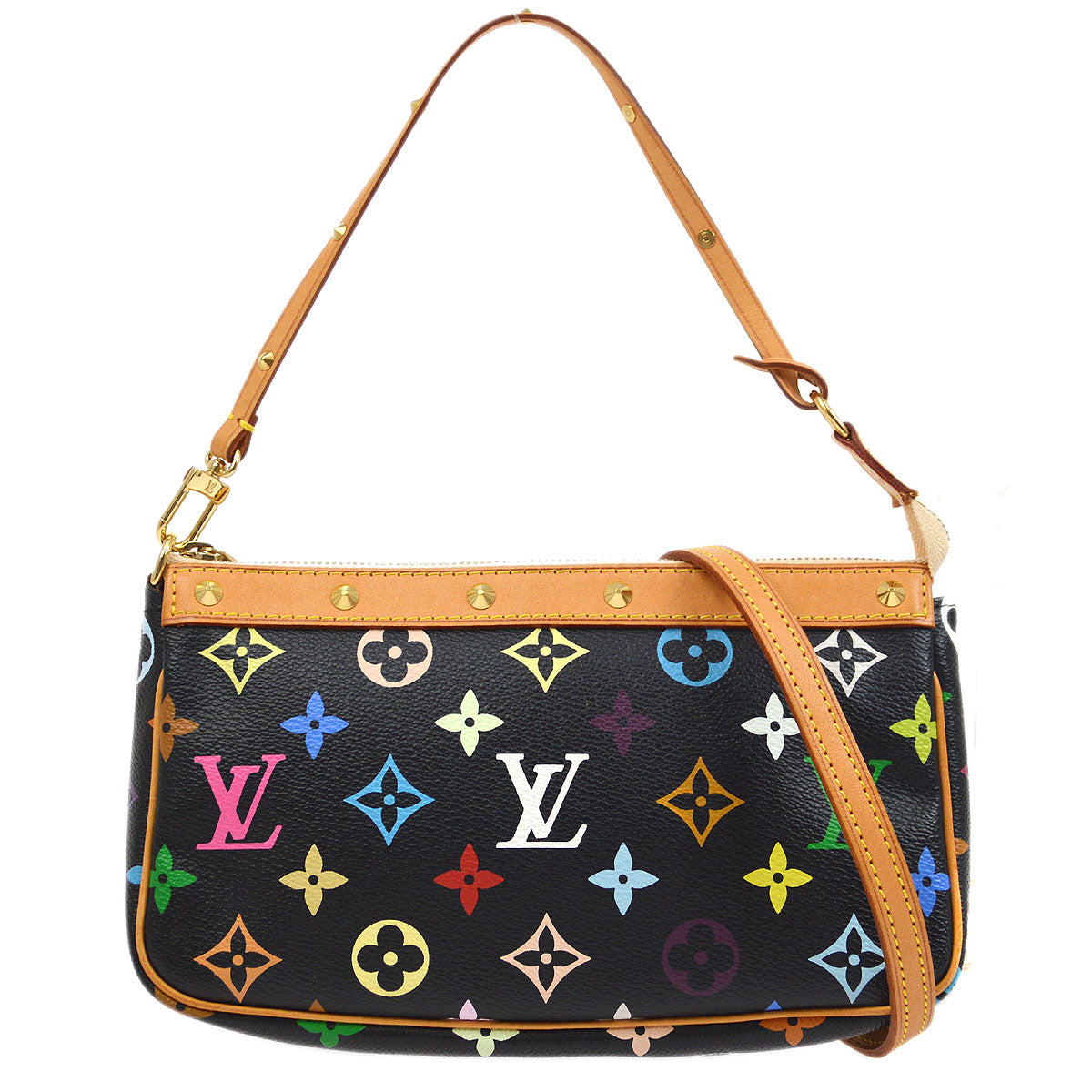 LOUIS VUITTON★ 2007 POCHETTE ACCESSOIRES 2way MULTICOLOR M92648 35796