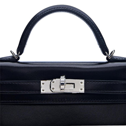 Hermes Kelly 20 Sellier Mini Noir Box Leather