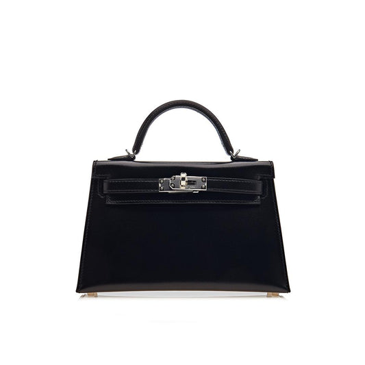 Hermes Kelly 20 Sellier Mini Noir Box Leather