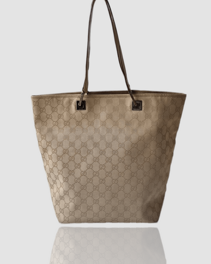 Gucci Beige Jacquard Tote