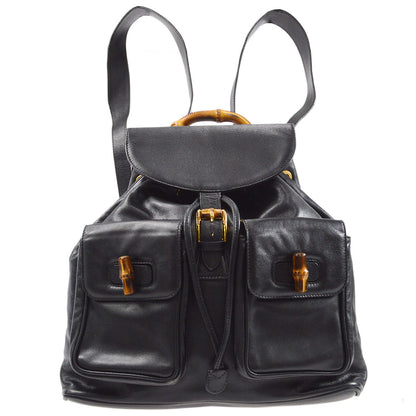 GUCCI Bamboo Backpack Black 26801