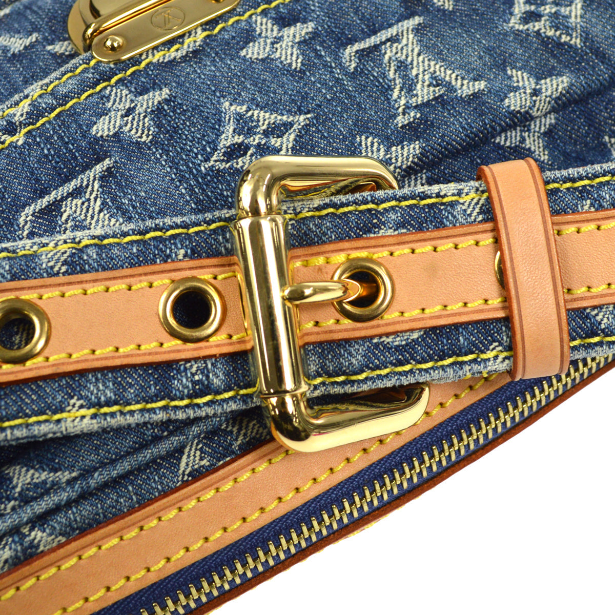 LOUIS VUITTON★ 2007 BUM BAG MONOGRAM DENIM M95347 27686