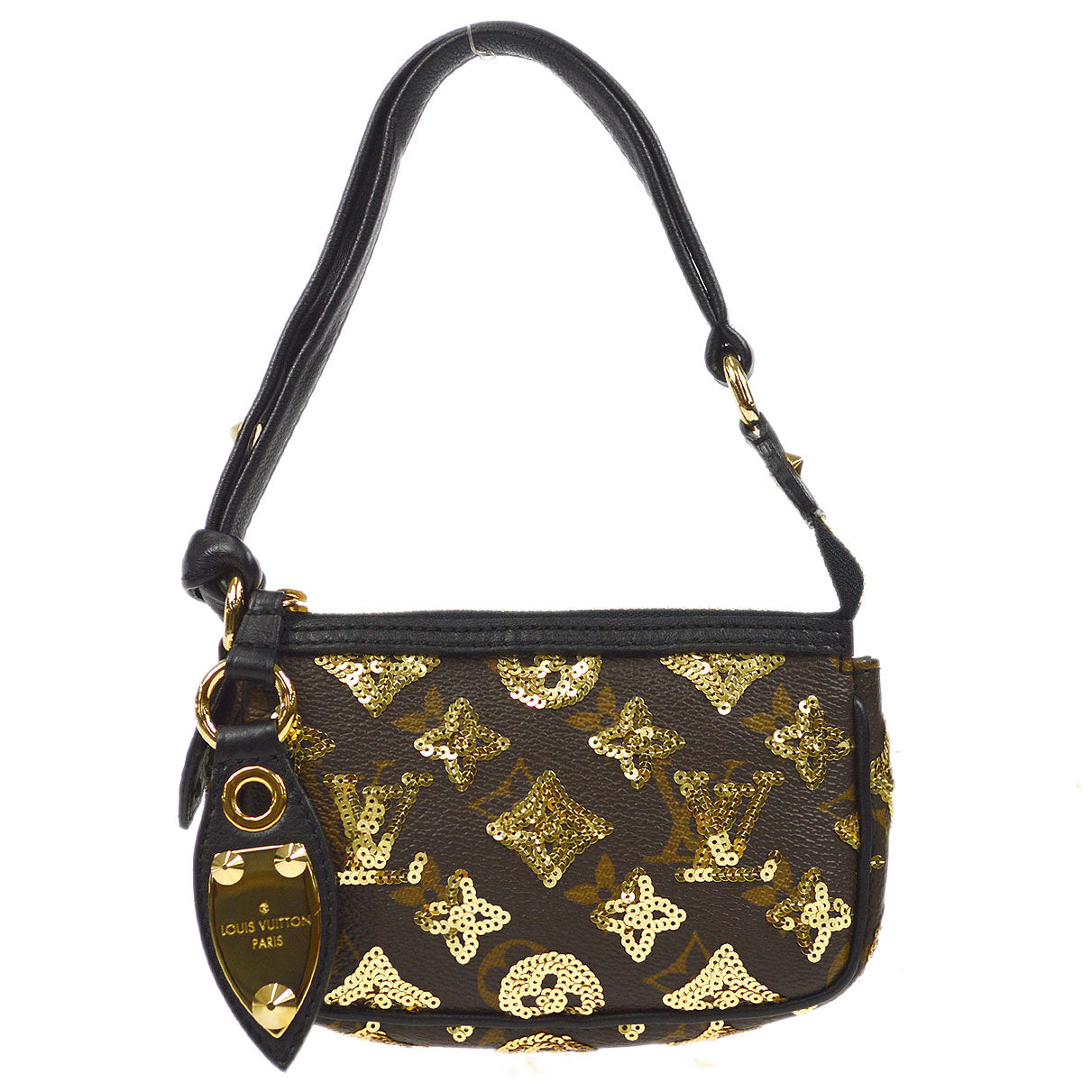 LOUIS VUITTON★ 2009 MINI POCHETTE ACCESSOIRES MONOGRAM ECLIPSE M60125 48822