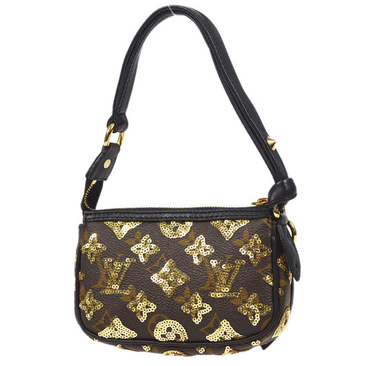 LOUIS VUITTON★ 2009 MINI POCHETTE ACCESSOIRES MONOGRAM ECLIPSE M60125 48822