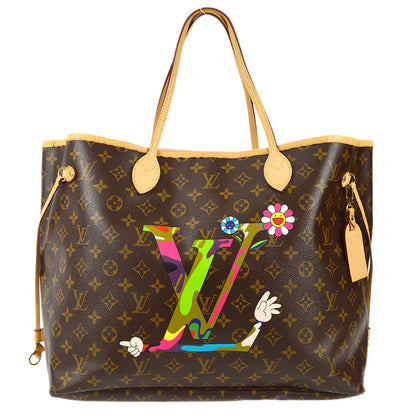 LOUIS VUITTON Neverfull GM Tote Handbag Takashi Murakami M95561 78696