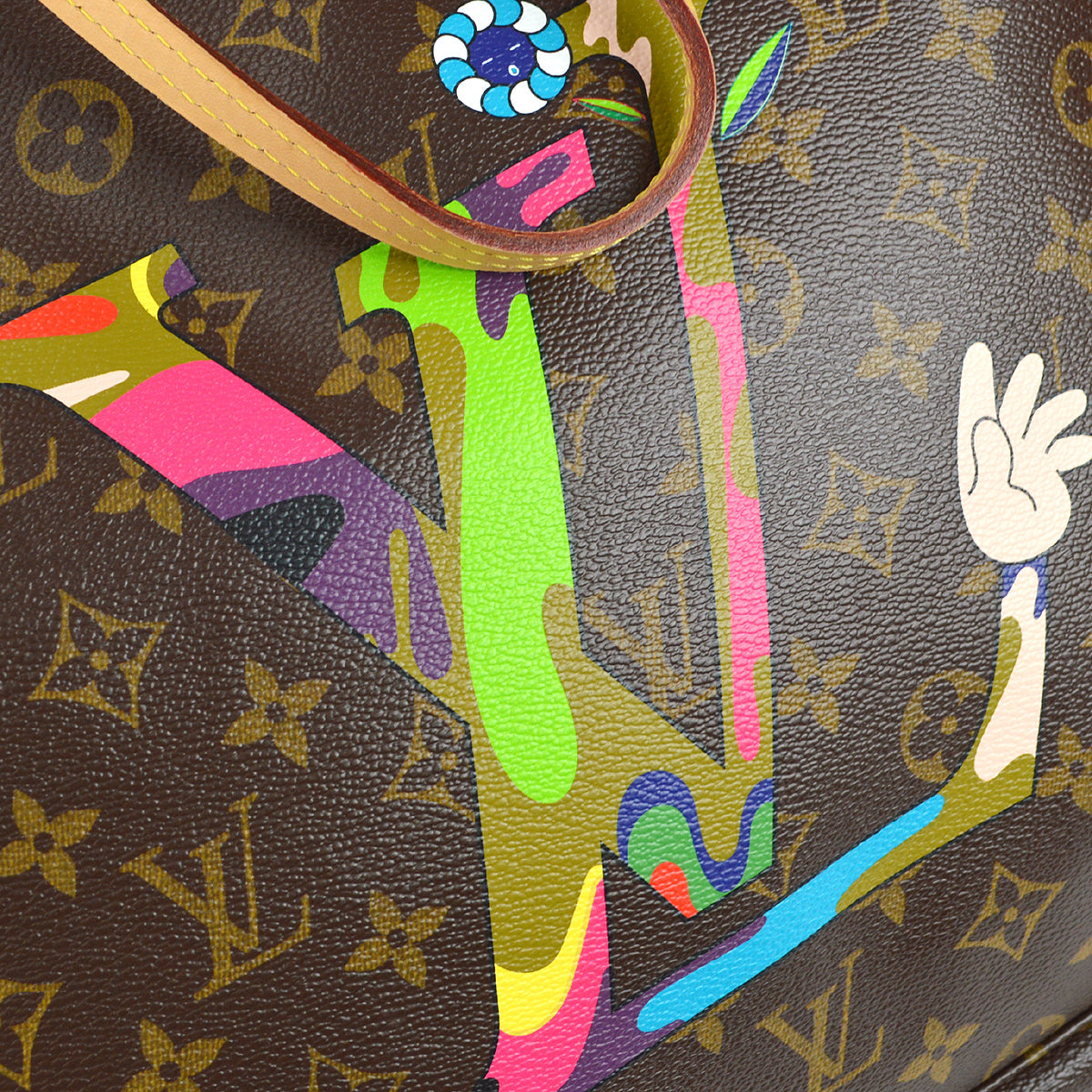 LOUIS VUITTON Neverfull GM Tote Handbag Takashi Murakami M95561 78696