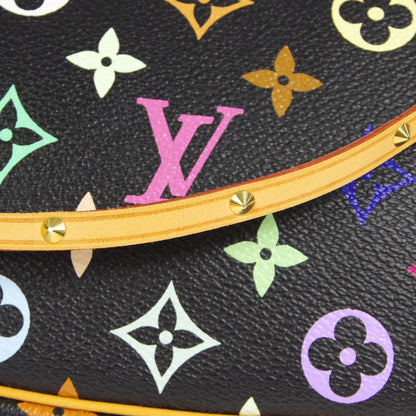 LOUIS VUITTON Pochette Accessoires Handbag Black Multicolor M92648 78345