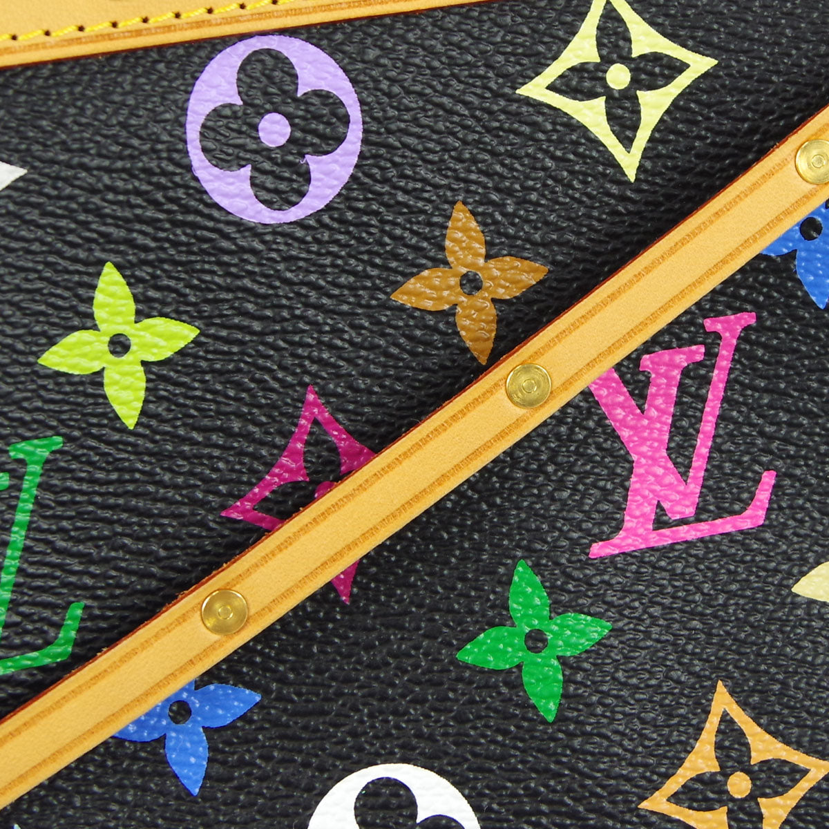LOUIS VUITTON Pochette Accessoires Handbag Black Multicolor M92648 78345