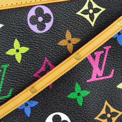 LOUIS VUITTON Pochette Accessoires Handbag Black Multicolor M92648 78345