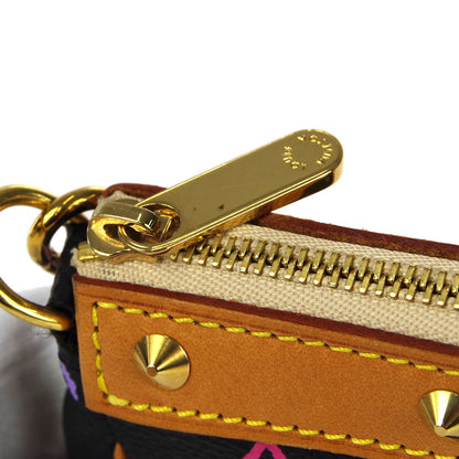 LOUIS VUITTON Pochette Accessoires Handbag Black Multicolor M92648 97881