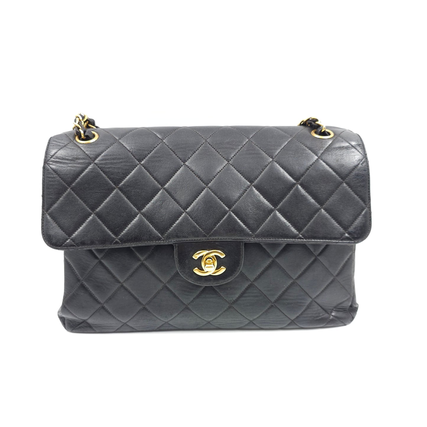 Chanel Glazed Calfskin Large Classic Double SIded Flap Bag