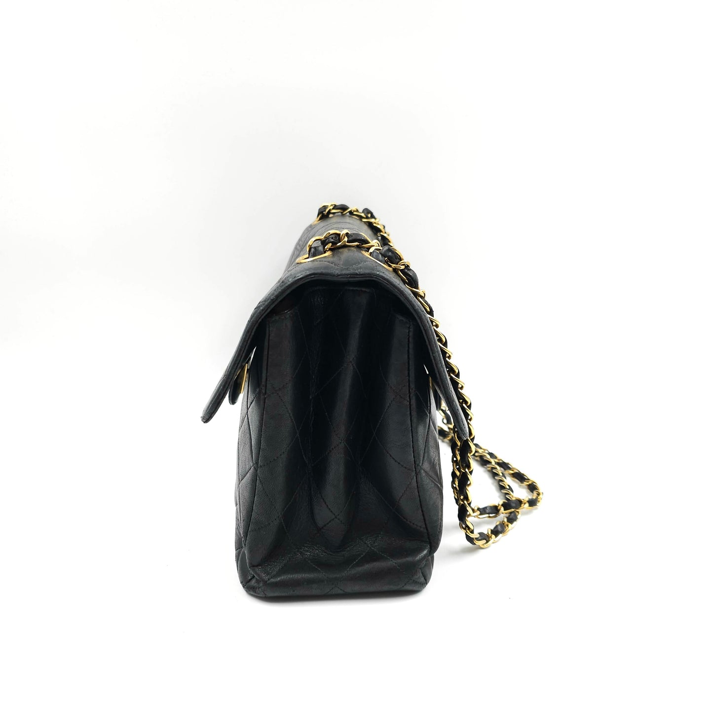 Chanel Glazed Calfskin Large Classic Double SIded Flap Bag