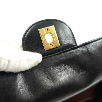Chanel Glazed Calfskin Large Classic Double SIded Flap Bag