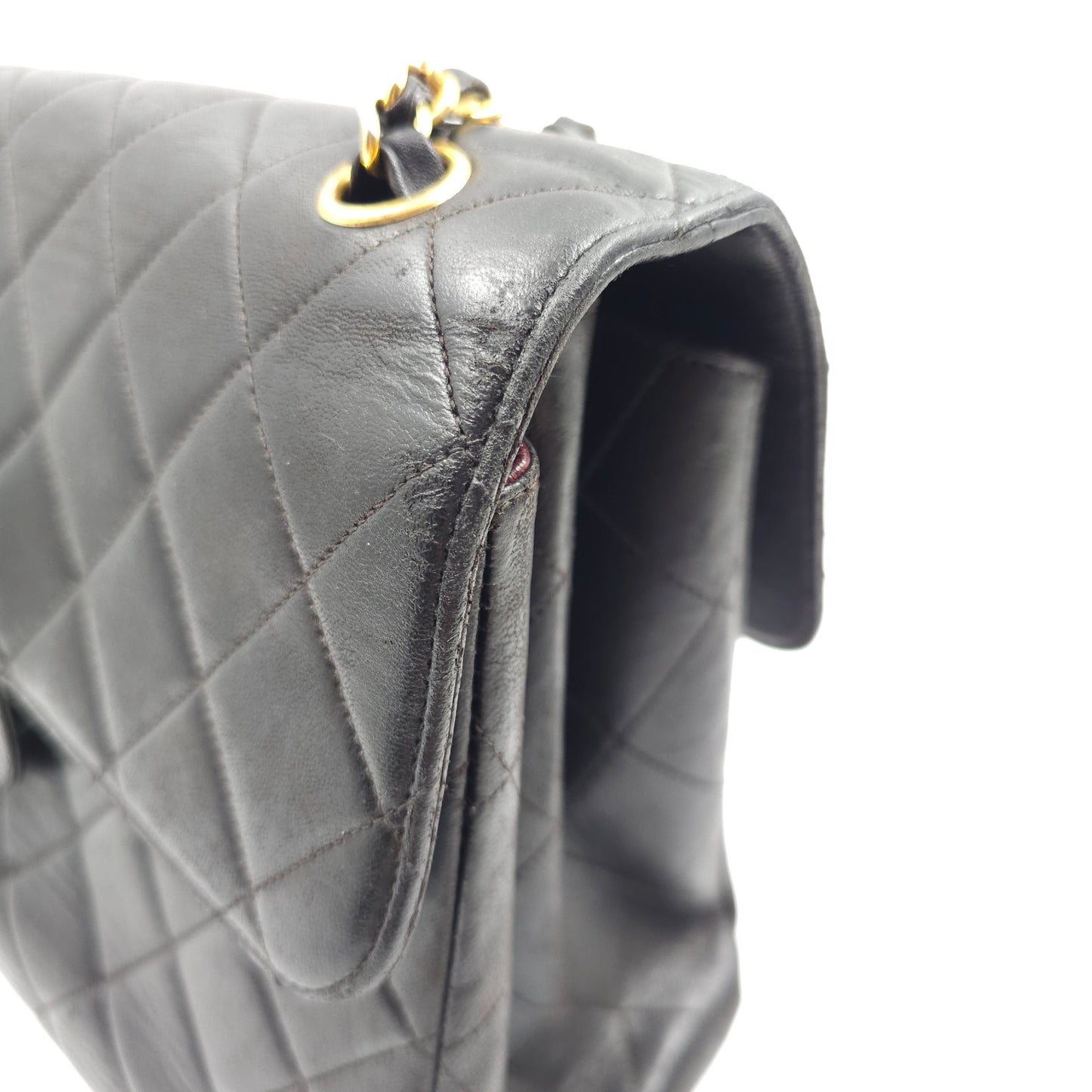 Chanel Glazed Calfskin Large Classic Double SIded Flap Bag