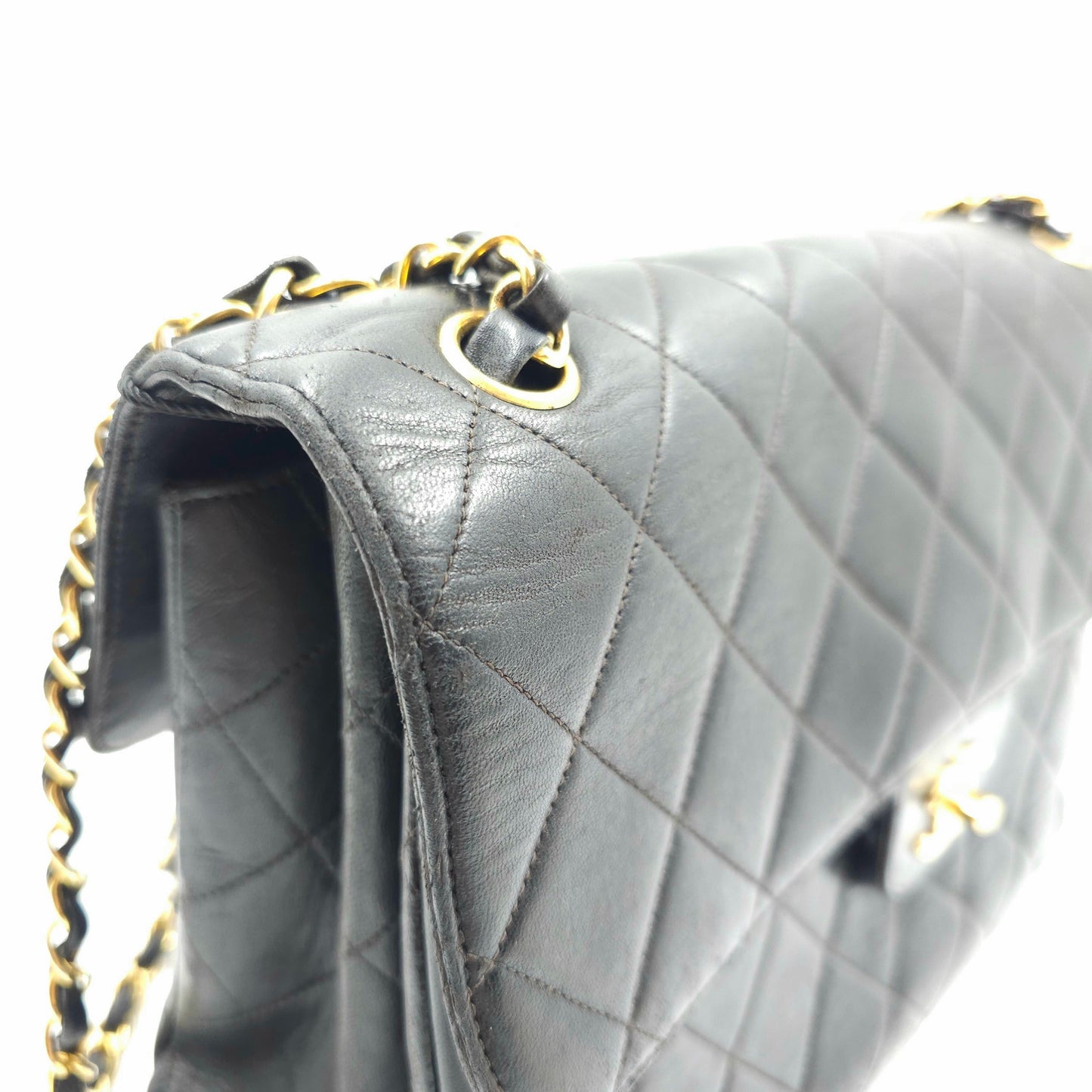 Chanel Glazed Calfskin Large Classic Double SIded Flap Bag